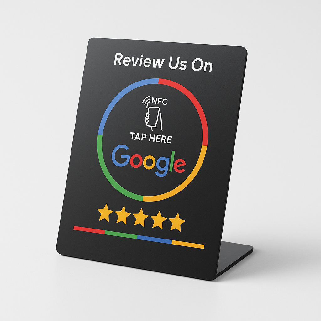 Google Review Tablica Črna