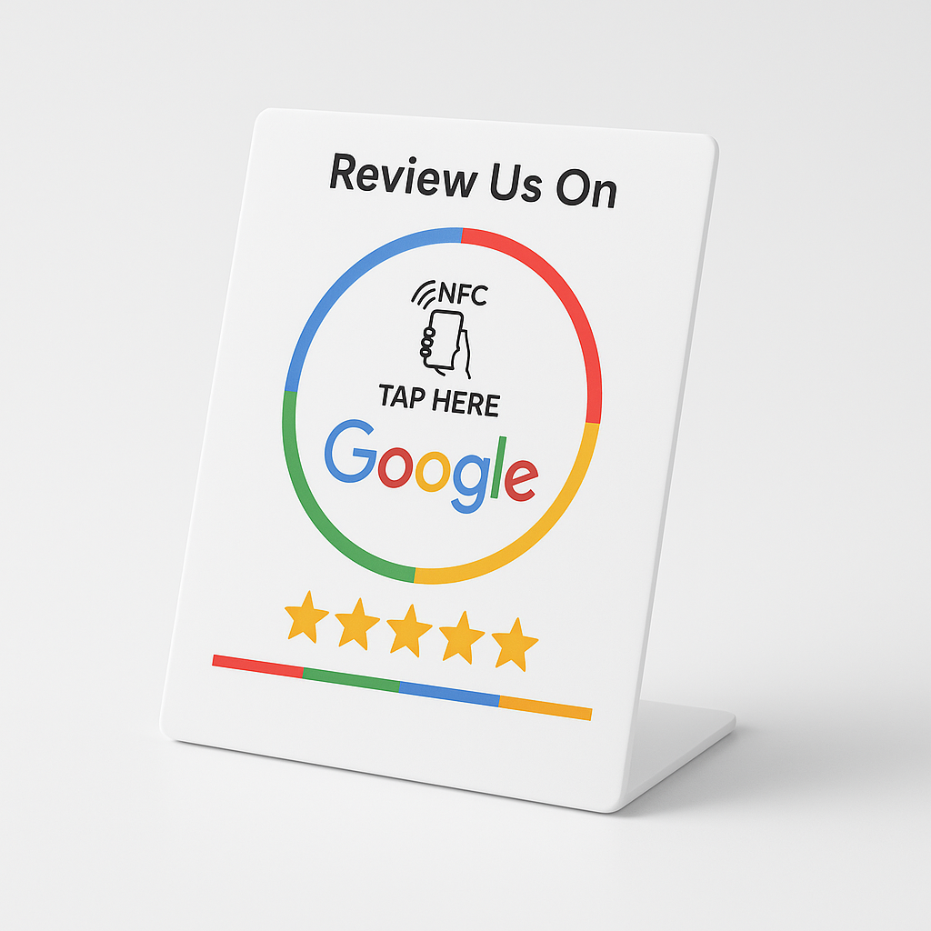 Google Review Tablica Bela